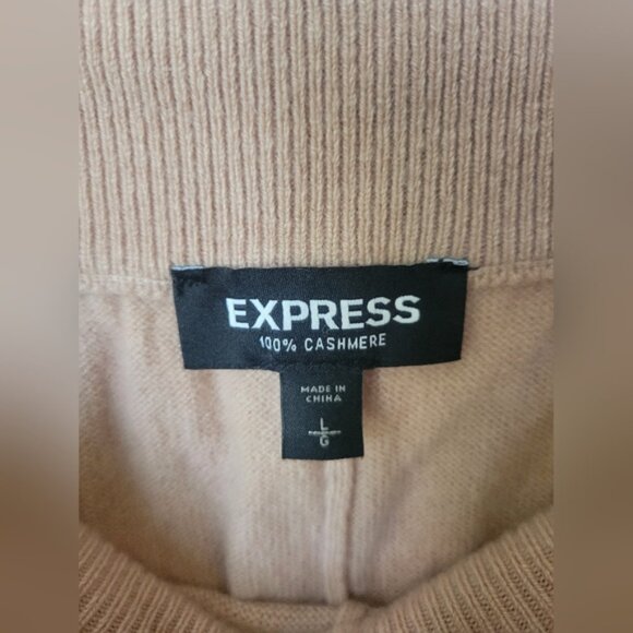 NWT Express 100% Cashmere Super High Waisted Joggers Pink Size Large - Picture 5 of 10